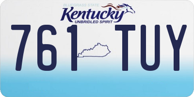 KY license plate 761TUY