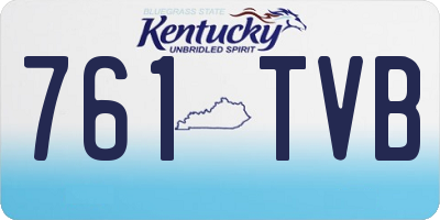 KY license plate 761TVB