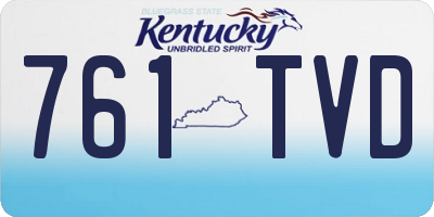 KY license plate 761TVD