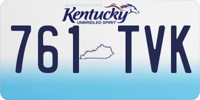 KY license plate 761TVK