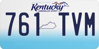 KY license plate 761TVM