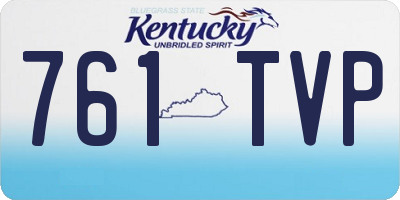 KY license plate 761TVP
