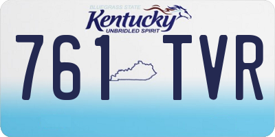 KY license plate 761TVR
