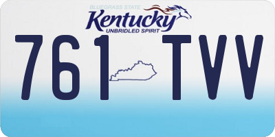 KY license plate 761TVV