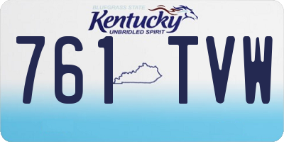 KY license plate 761TVW