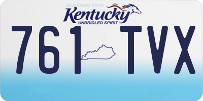 KY license plate 761TVX