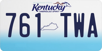 KY license plate 761TWA