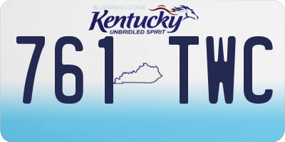 KY license plate 761TWC