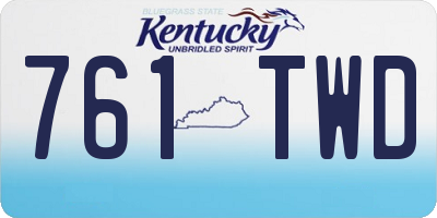 KY license plate 761TWD