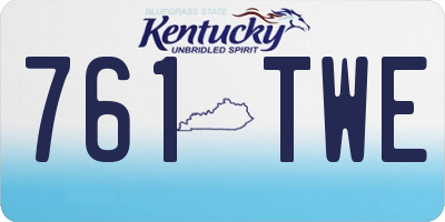 KY license plate 761TWE