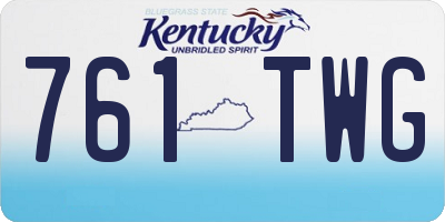 KY license plate 761TWG