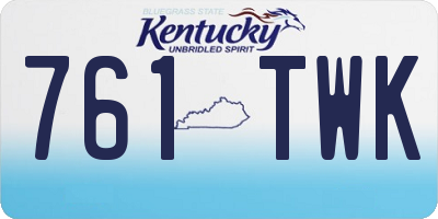KY license plate 761TWK
