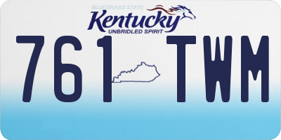 KY license plate 761TWM