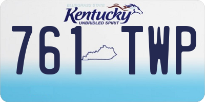 KY license plate 761TWP