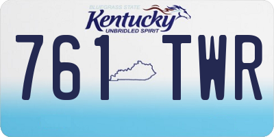 KY license plate 761TWR