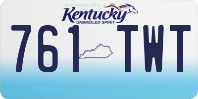 KY license plate 761TWT