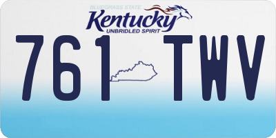 KY license plate 761TWV