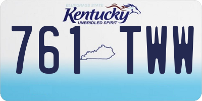 KY license plate 761TWW