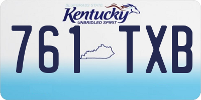KY license plate 761TXB
