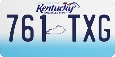 KY license plate 761TXG