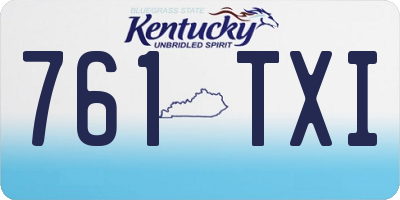 KY license plate 761TXI