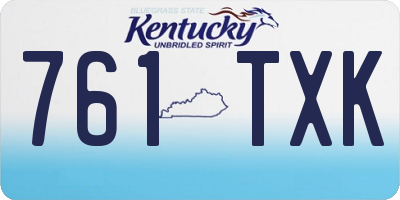 KY license plate 761TXK