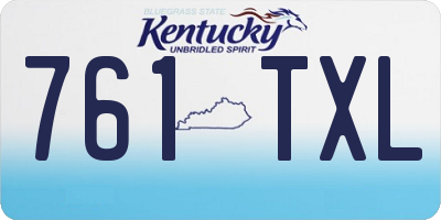 KY license plate 761TXL