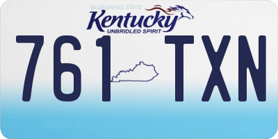 KY license plate 761TXN