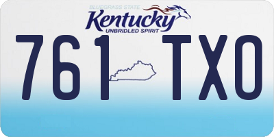 KY license plate 761TXO
