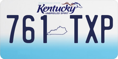 KY license plate 761TXP