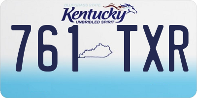 KY license plate 761TXR