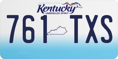 KY license plate 761TXS