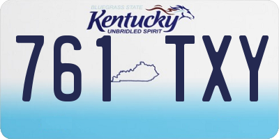 KY license plate 761TXY