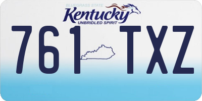 KY license plate 761TXZ