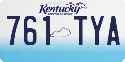 KY license plate 761TYA