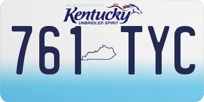 KY license plate 761TYC