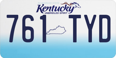 KY license plate 761TYD