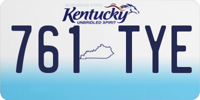 KY license plate 761TYE