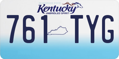 KY license plate 761TYG