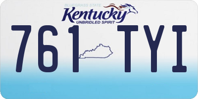 KY license plate 761TYI