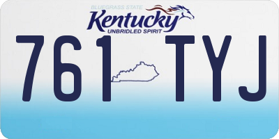KY license plate 761TYJ