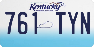 KY license plate 761TYN