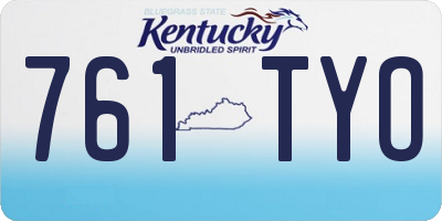KY license plate 761TYO