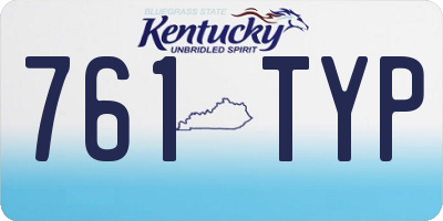 KY license plate 761TYP