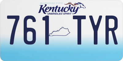 KY license plate 761TYR