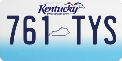 KY license plate 761TYS