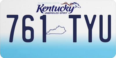 KY license plate 761TYU
