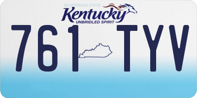KY license plate 761TYV