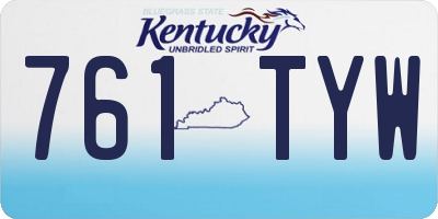 KY license plate 761TYW