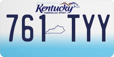 KY license plate 761TYY